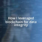 How I leveraged blockchain for data integrity