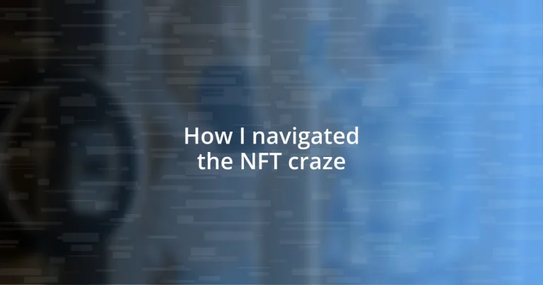 How I navigated the NFT craze