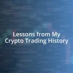 Lessons from My Crypto Trading History