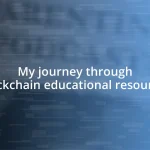 My journey through blockchain educational resources