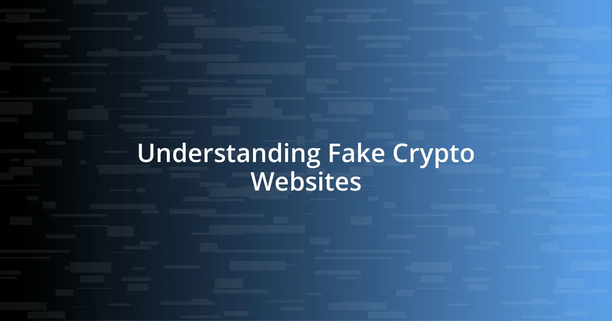 Understanding Fake Crypto Websites